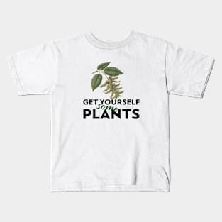 Plants Leaf Gardening Branch Design Kids T-Shirt